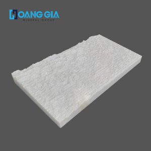 mini lines chiseled white marble