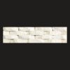 Milky White Marble Wall Panel Waved Surfaces 4 lines