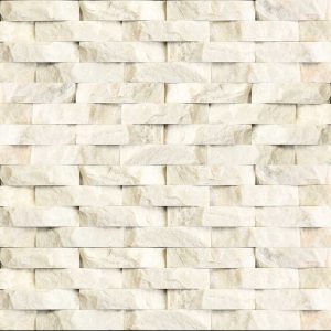 Milky White Marble Wall Panel Waved Surfaces 4 lines pic 2