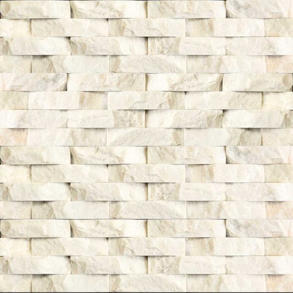 Milky White Marble Wall Panel Waved Surfaces 4 lines pic 2